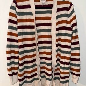 St. John's Bay Multicolor Striped Cardigan